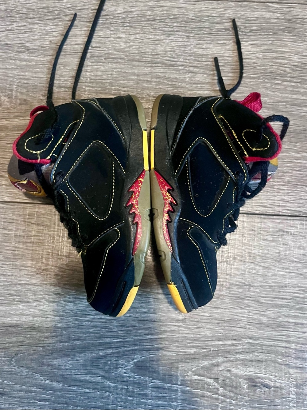 Nike Air Jordan Retro 5 Toddler Sneakers | Size 7C | Black/Red/Yellow 🖤